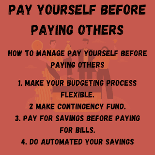 Paying yourself before paying others