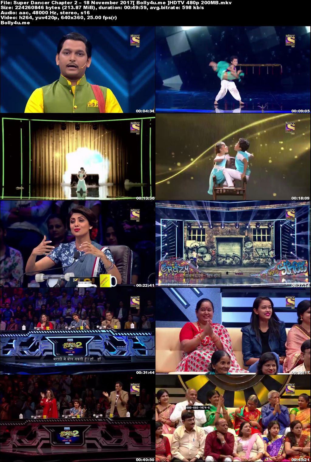 Super Dancer Chapter 2 HDTV 480p 200MB 18 November 2017 Download