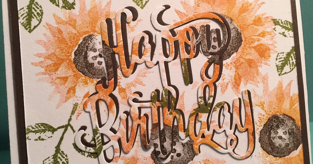 STAMPINSHOUT PAINTED HARVEST HAPPY BIRTHDAY CARD