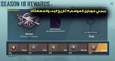 PUBG Mobile Season 19 start date revealed ببجي موبايل الموسم 19 تاريخ البدء والمكافئات