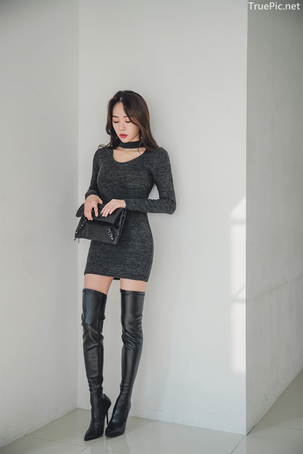 Korean fashion model - An Seo Rin - Woolen office dress collection - TruePic.net - Picture 17