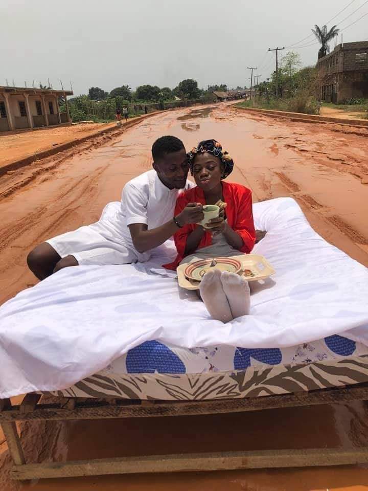 Months After ‘Honeymooning’ On Bad Imo Road, Couple Returns For ‘Fishing Trip’