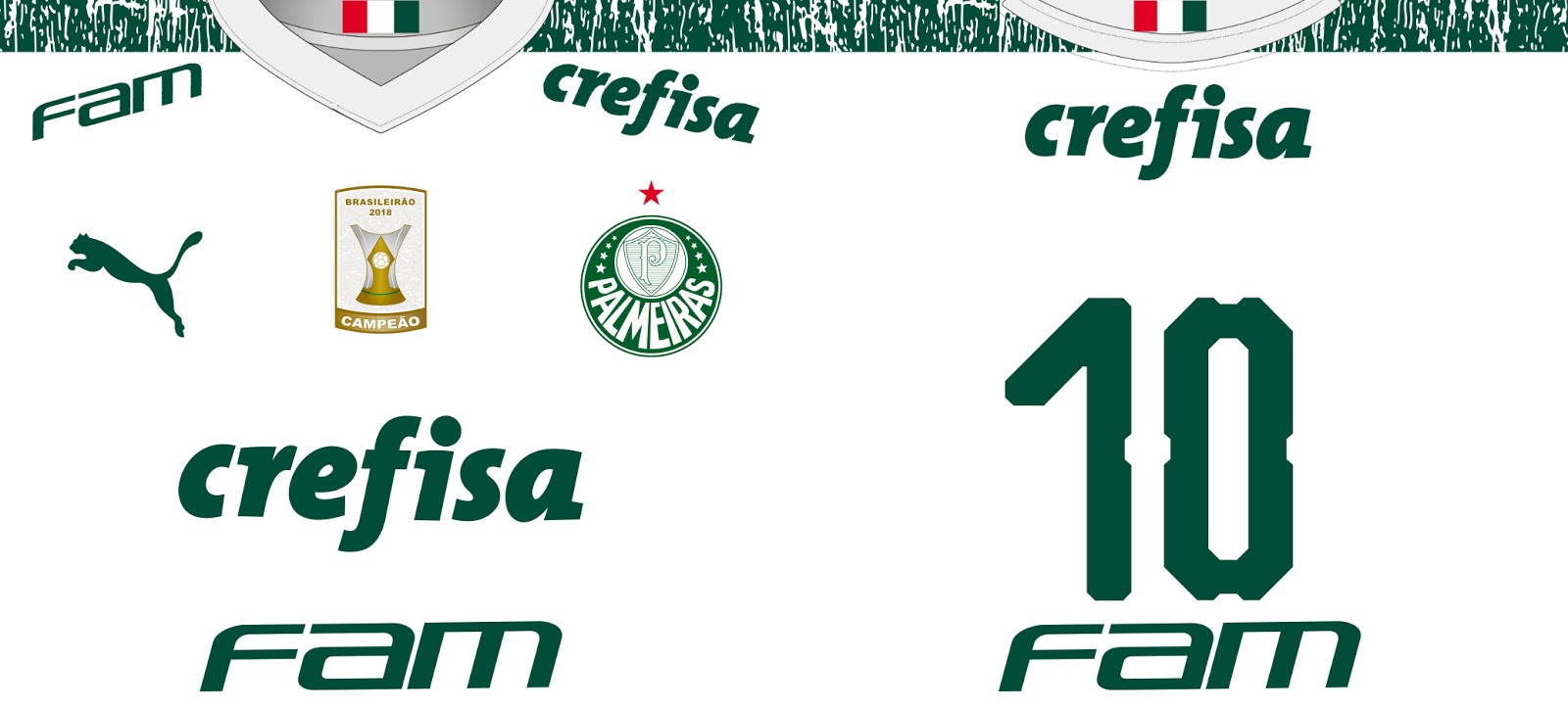 Estampa do Palmeiras uniforme 2 Artes para sublimação