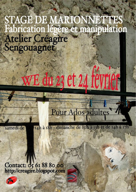 affiche stage marionnettes