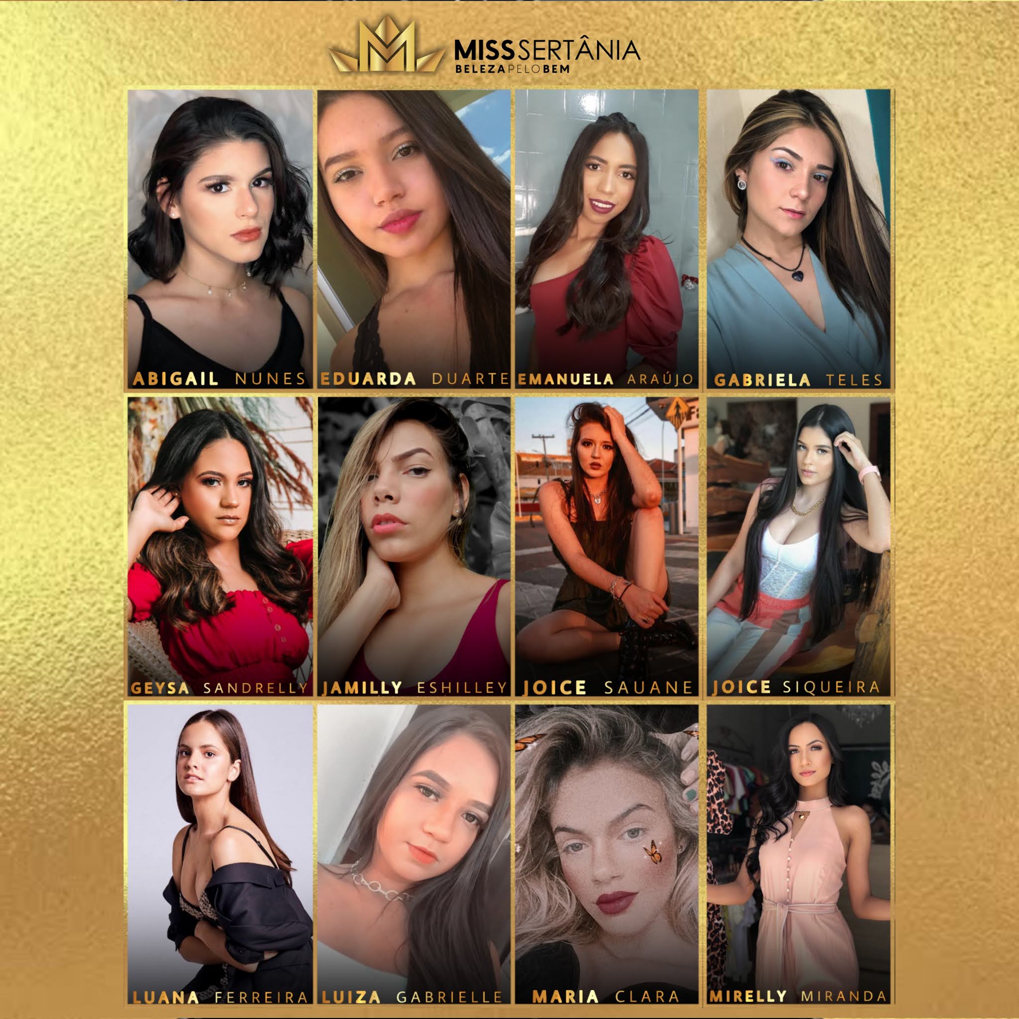 Conheça às 12 candidatas ao título de Miss Sertânia 2021