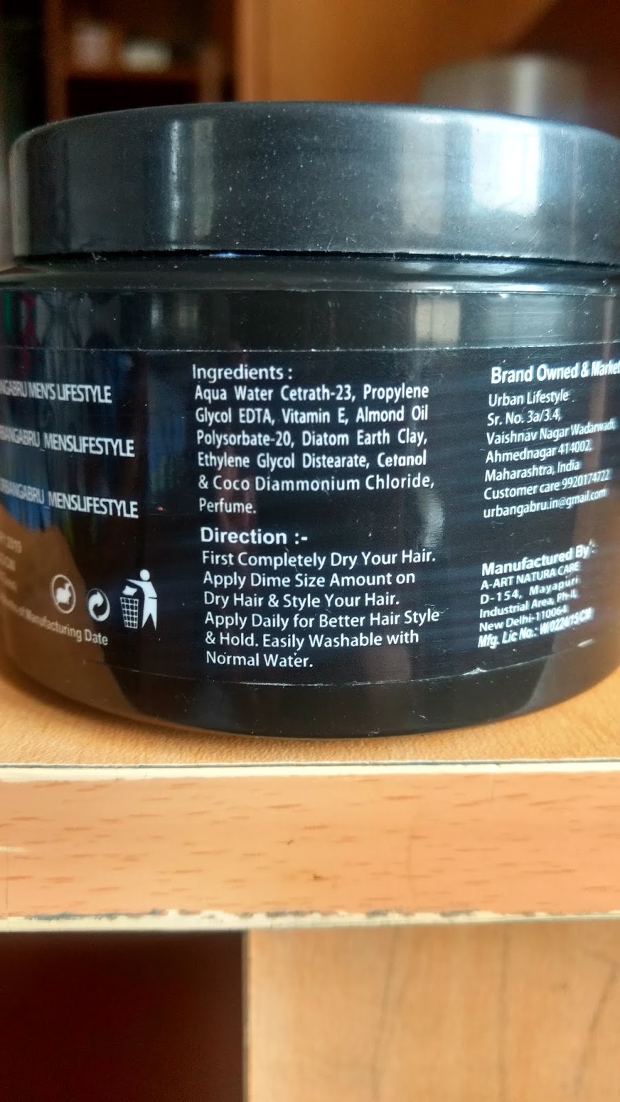 UrbanGabru Hair Wax UrbanGabru ZERO 2 INFINITY Clay Hair Wax Review