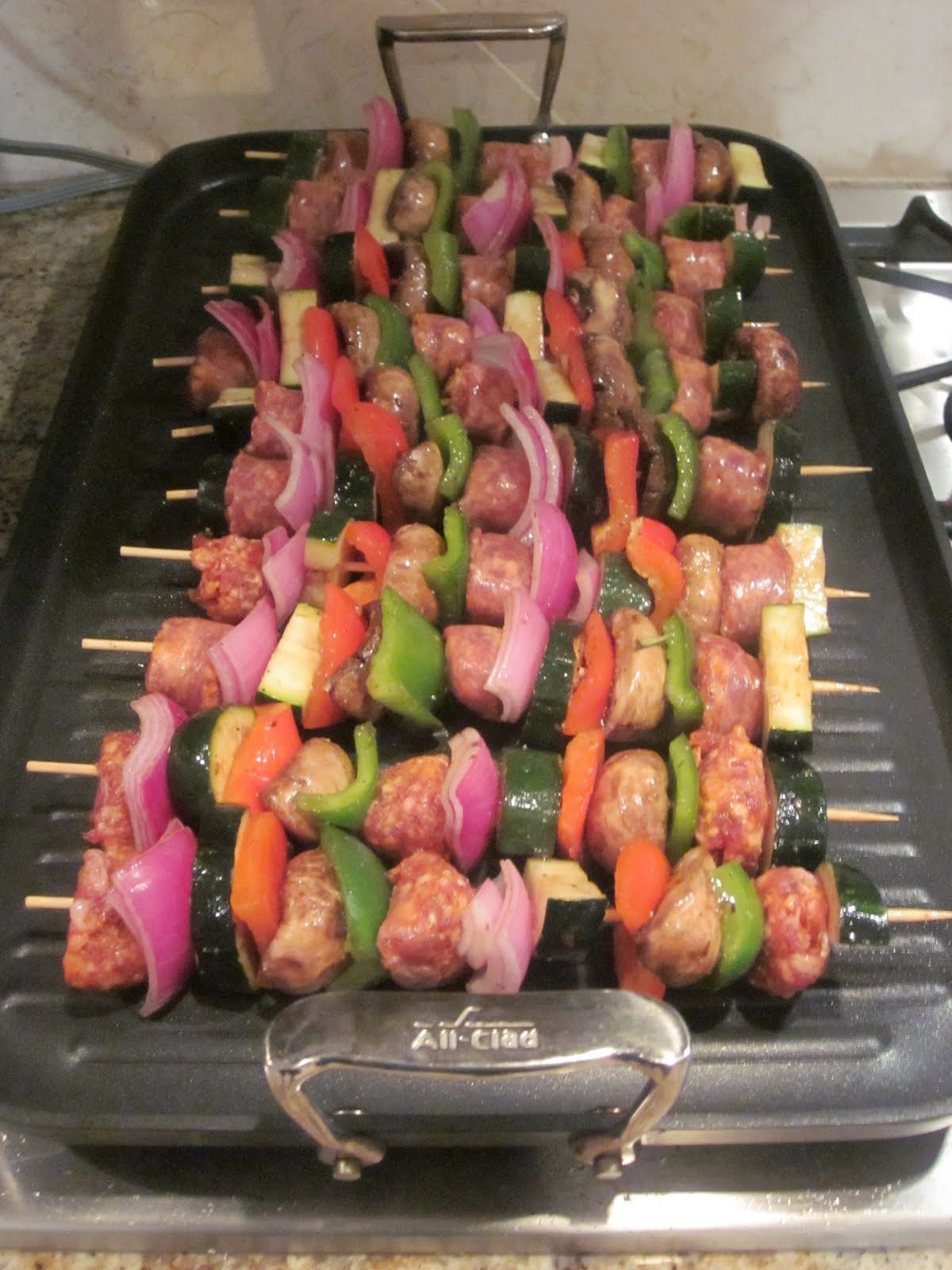 Three Good Grapes Turkey Sausage Kabobs