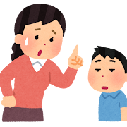 お母さんのアドバイスが響かない子供イラスト