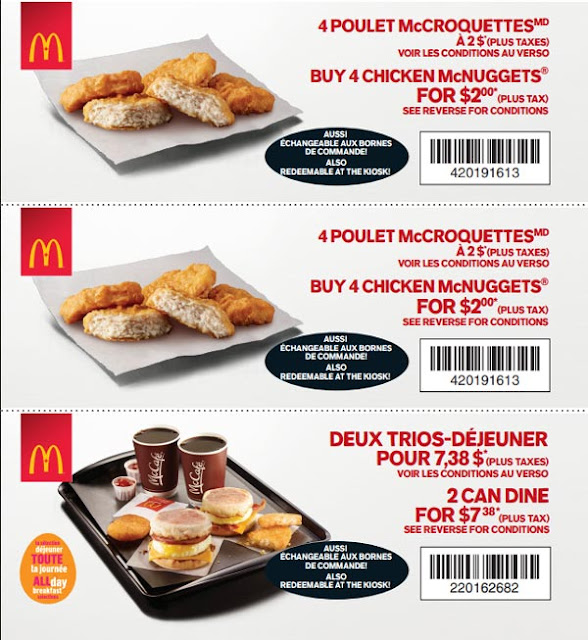 Coupons Mcdonald en 2020 au Québec Coupons au Québec