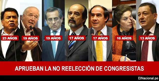 Aprueban la no reelección de congresistas en Perú, conoce los parlamentarios más antiguos que no postularan en 2021