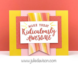 Stampin' Up! Ridiculously Awesome + Playing with Patterns ~ www.juliedavison.com ~ VIDEO + card measurements #stampinup