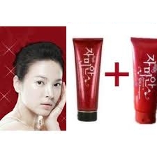 red pomegranate whitening cleanser and lotion
