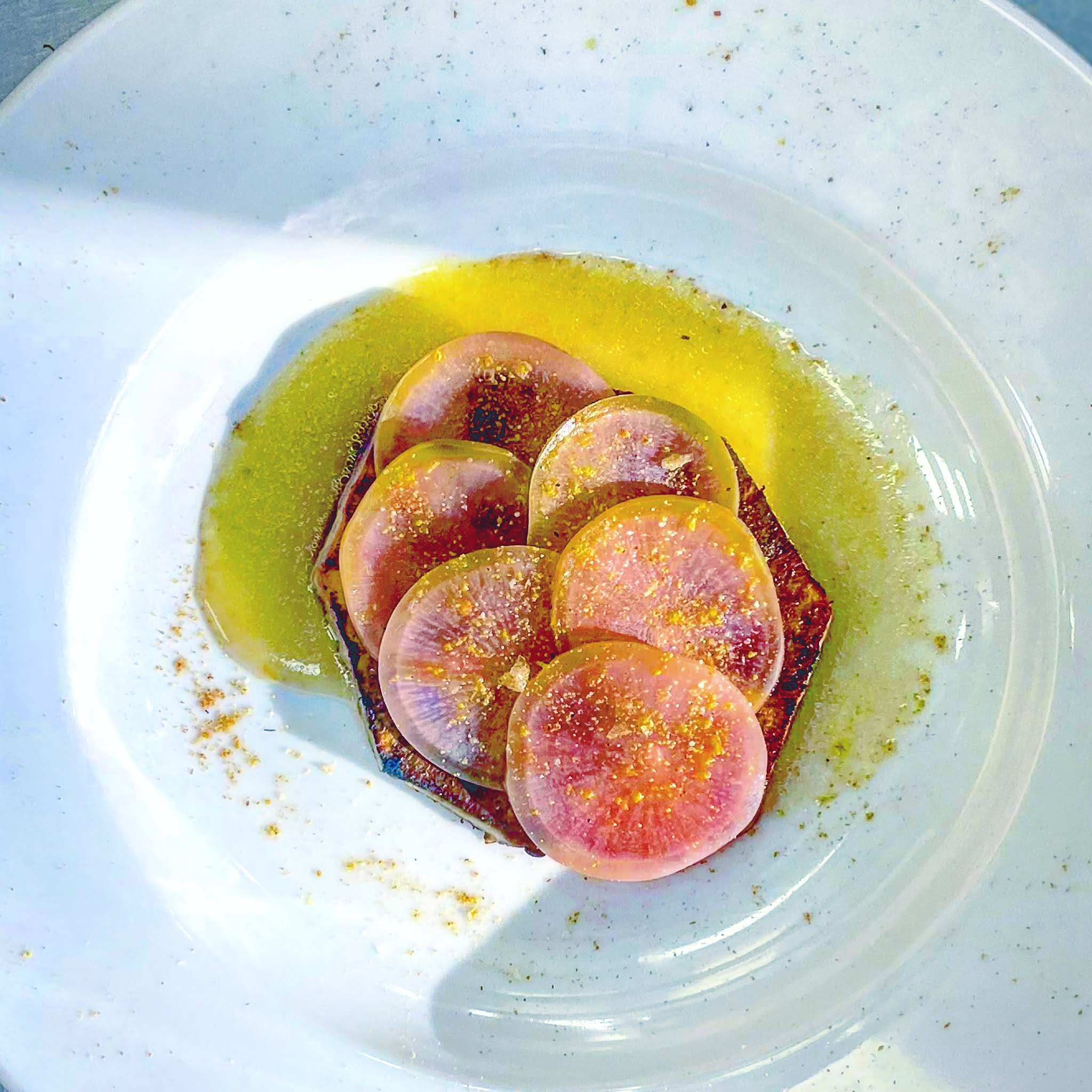 Celery Root Steak Poached In Persimmon Shoyu Butter