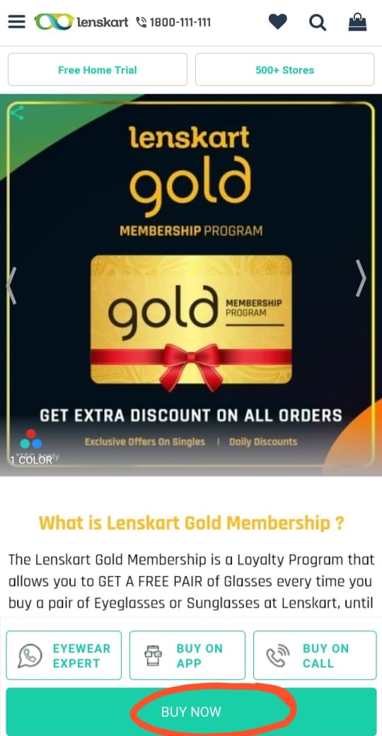 How to get Lenskart Gold Membership with free Voucher Code