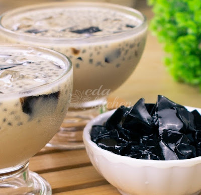 Air cincau, Cha Bang Ang, Aroikah, cincau gula merah menggunakan susu segar , cincau hitam