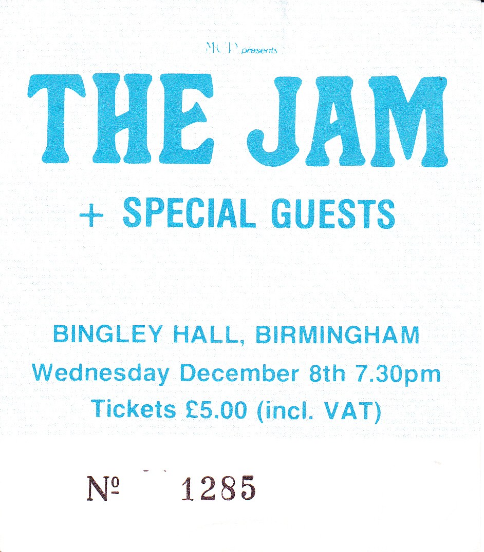 Sight and Sound THE JAM TICKETS AND BADGES