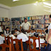 Maestros reconocen la gran labor educativa que ofrece la biblioteca municipal.