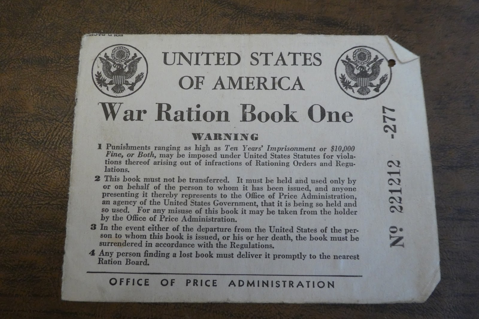 Nutfield Genealogy World War II Ration Tickets and Tokens