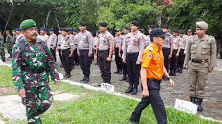 Personil Polres Luwu Utara Mengikuti Apel Besar Siaga Bencana 2020.