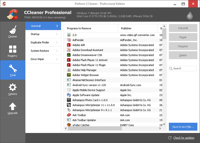 CCleaner Professional, Business, Technician 5.27+portable