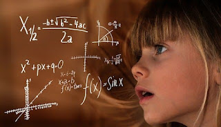girl learning math