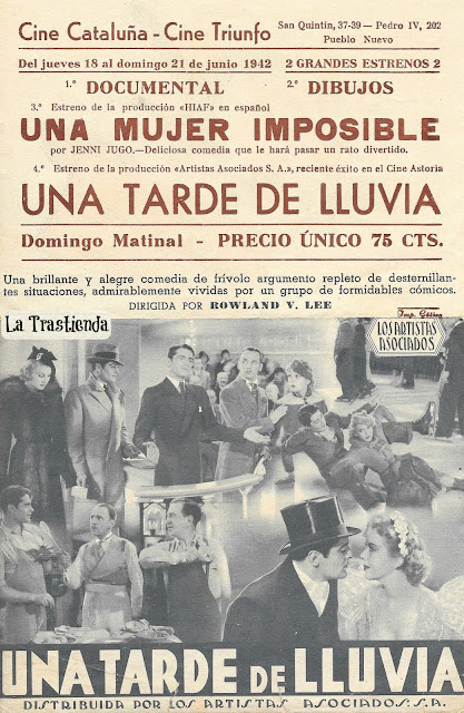 Programa de Cine - Una Tarde de Lluvia - Ida Lupino - Francis Lederer