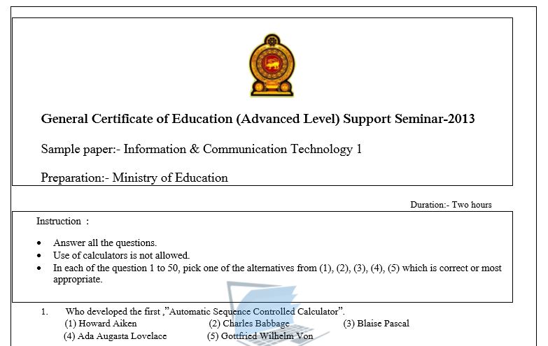 Seminar Paper Answersshortnotesg.c.e Ol