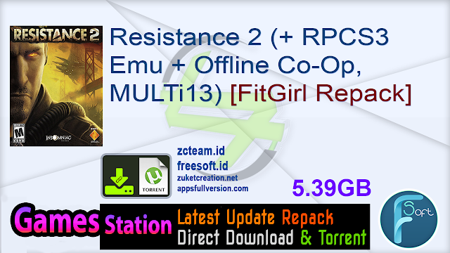 Resistance 2 (+ RPCS3 Emu + Offline Co-Op, MULTi13) [FitGirl Repack]