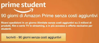 pulsante per attivare iscrizione ad amazon prime student italia