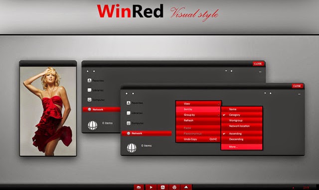 Winred Visual Style Terbaik Windows 7 dediUciha