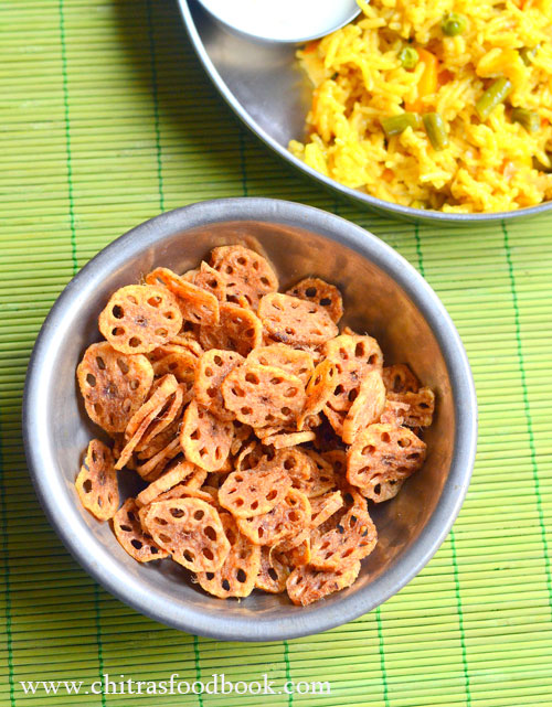Lotus Root Chips Kamal Kakdi Chips Lotus stem chips recipe Chitra