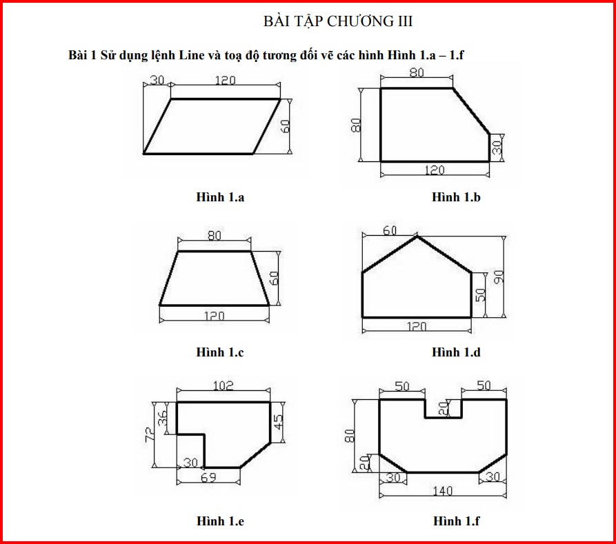 Học cơ khí  Bài tập vẽ 2D 3D