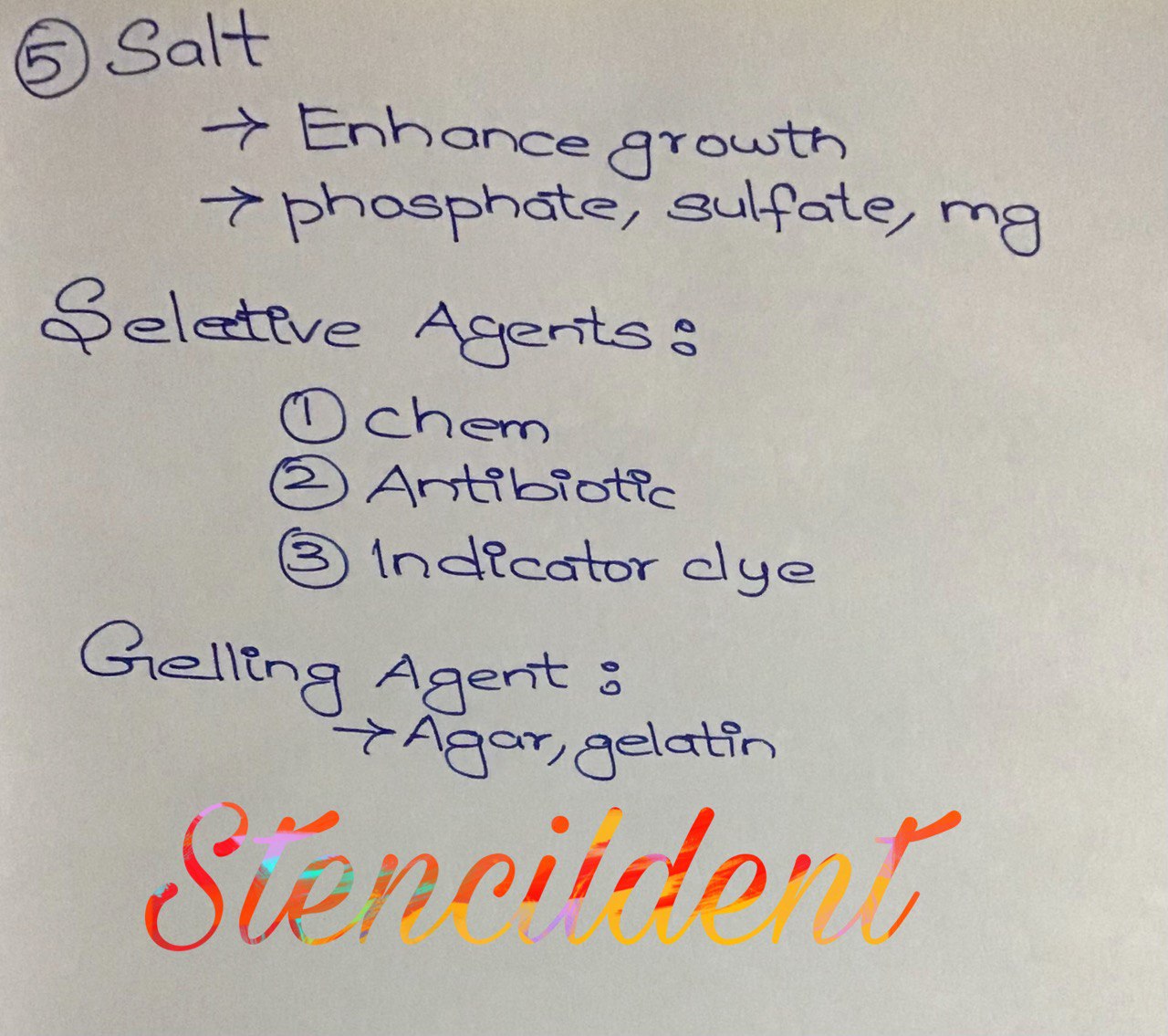 Culture media and medium microbiology learn it easy with stencildent