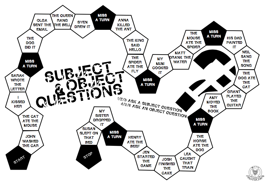 5 questions game. Board game questions. Subject questions and object questions. Question game. Board game English.