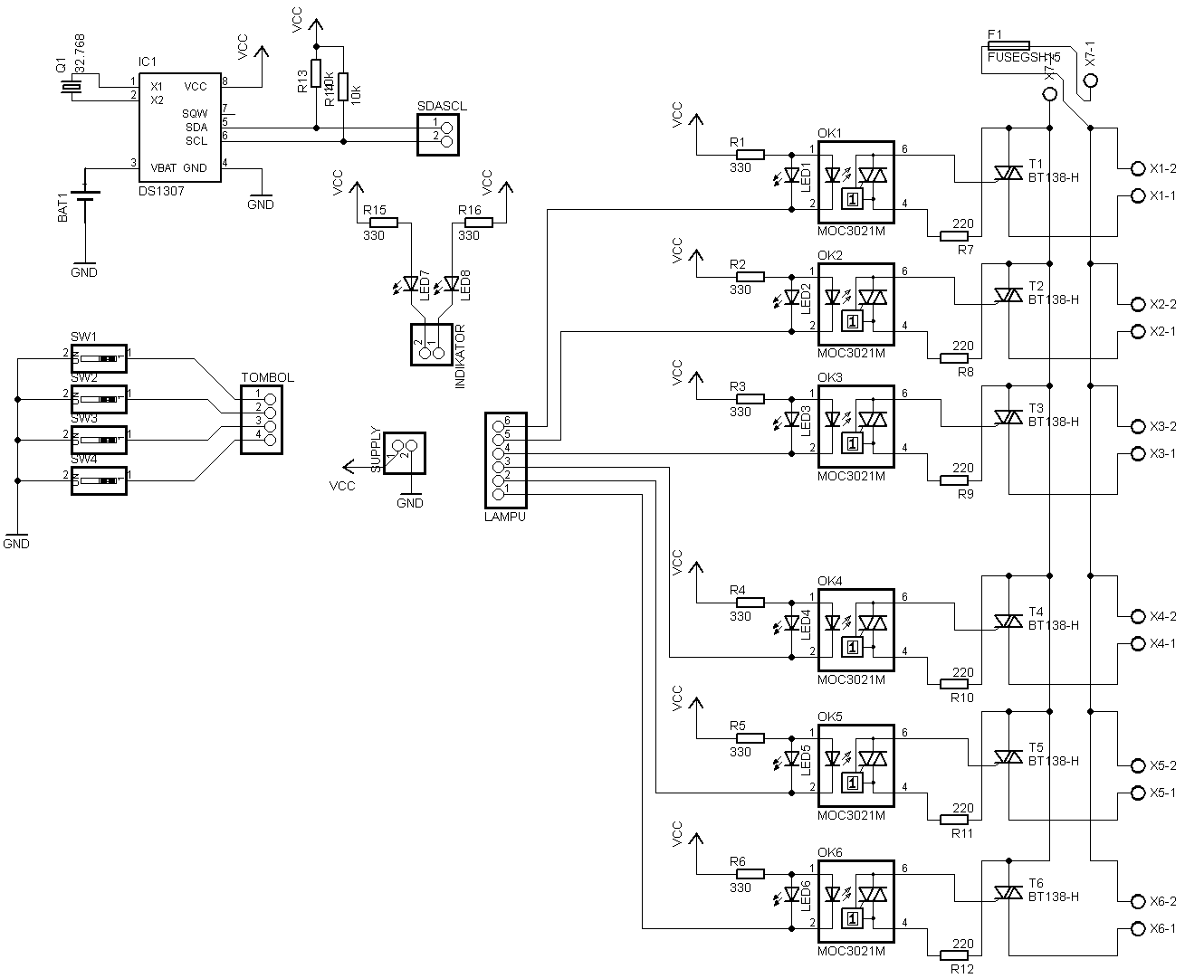 . Membuat lampu Traffic Light dengan AVR dan