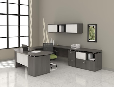 gray office furniture