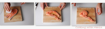 medaglioni di salmone in crosta di pistacchi passo passo