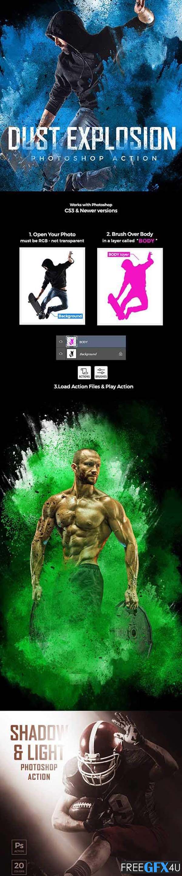 4 Photoshop Actions Bundle