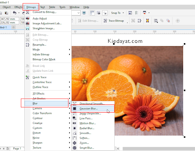 membuat efek blur di coreldraw
