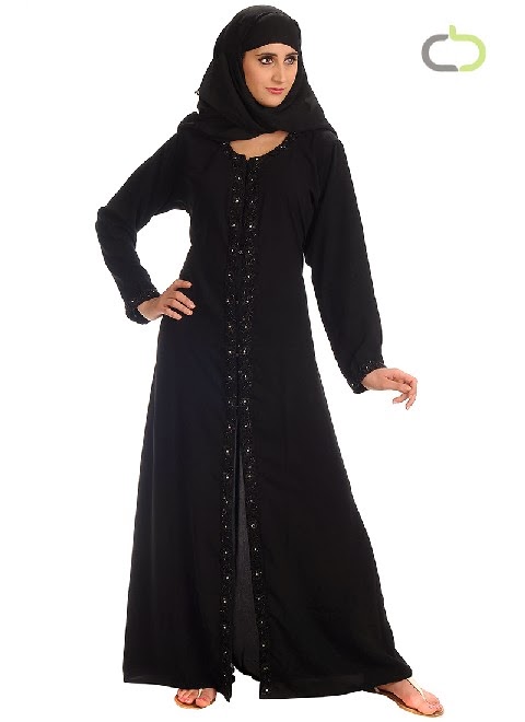 Readymade Abaya Collection 2013-14 | Islamic Abaya Designs | Long Black ...