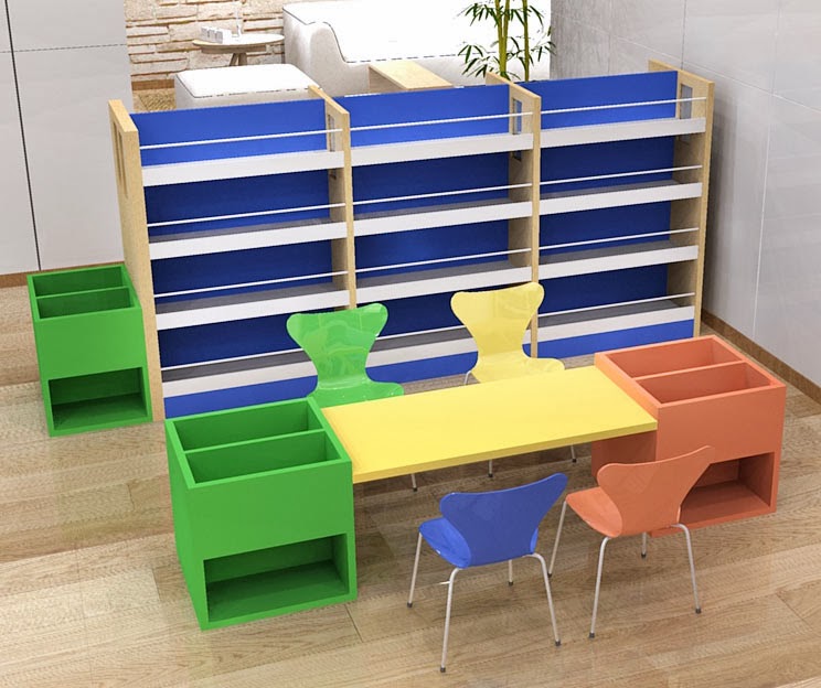SKETCHUP TEXTURE: SKETCHUP MODEL CHILDREN'S LIBRARY FURNITURE #2