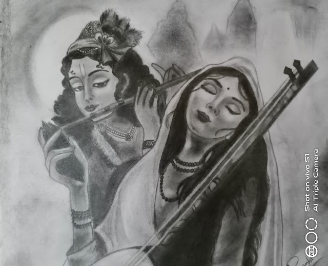 Meera मर बई ज  Pencil Drawing of Meera Bai Ji  Facebook