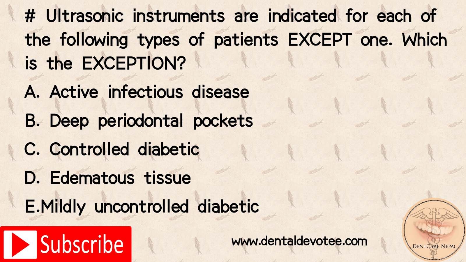 Dentosphere World of Dentistry Ultrasonic instruments contraindications