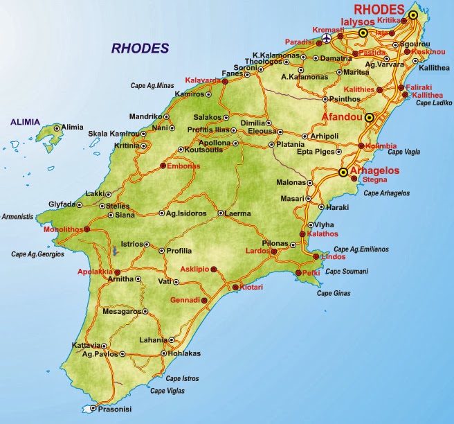 Italian Islands Rhodes Map Rhodes Island Map | Map of Rhodes Island Greece – TRYSEK
