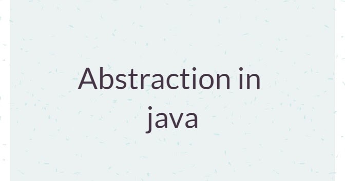 Abstraction [Abstract class ] in java ~ Program in Java - Java Examples ...