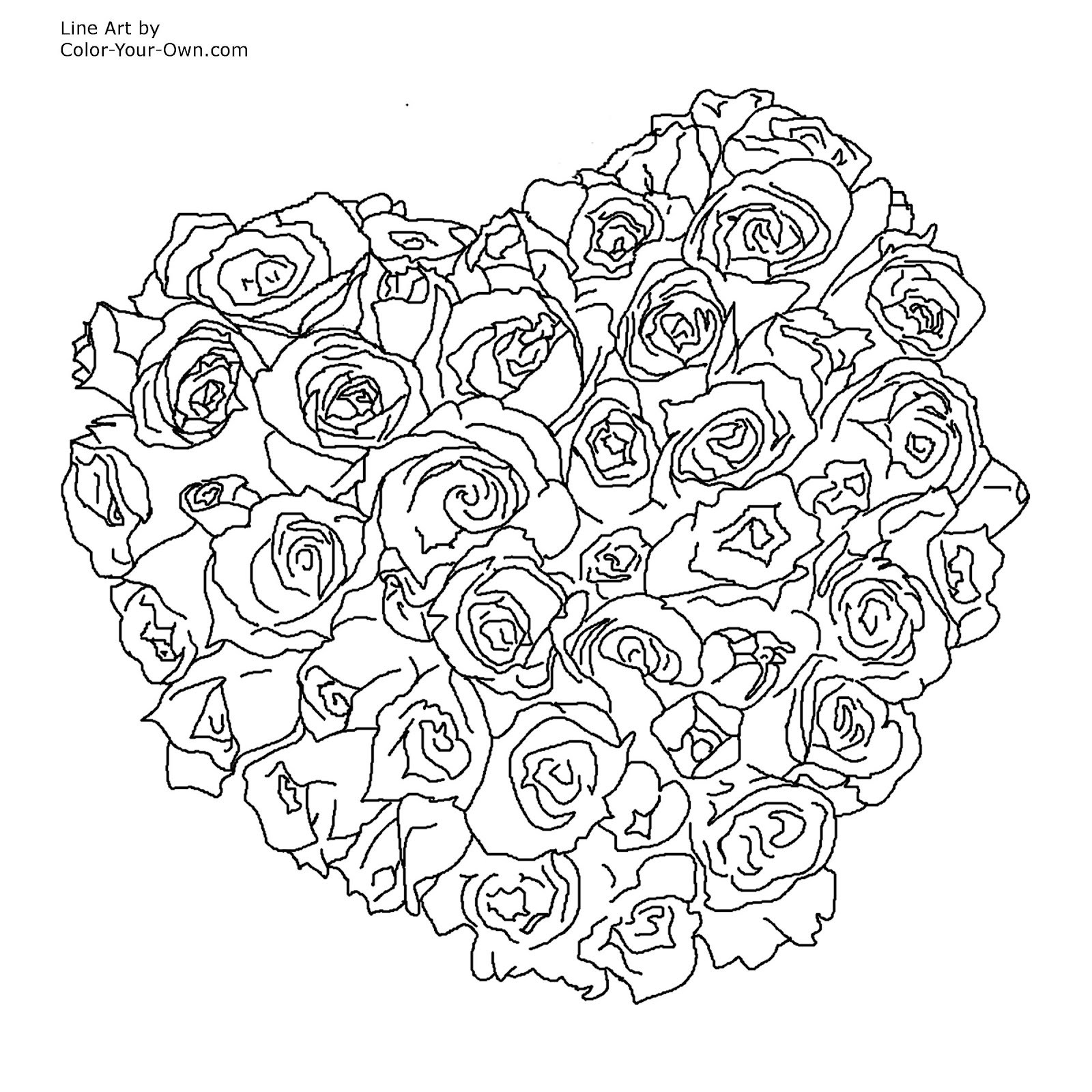 valantine heart coloring pages - photo #48