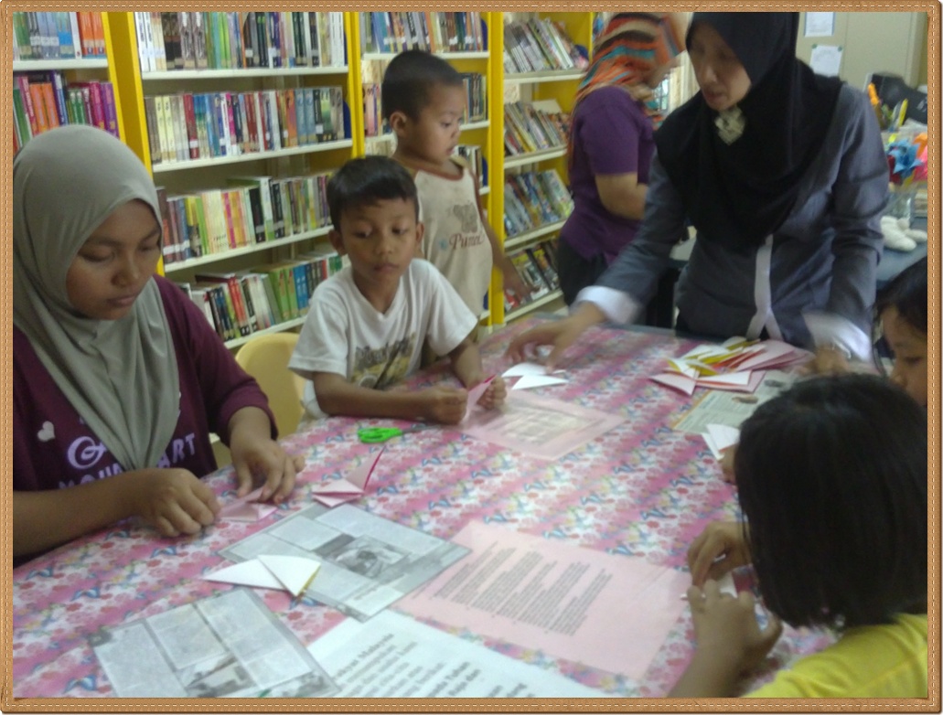 Perpustakaan Desa PNM Kg Ladang Batu: Origami : 3D Bunga Raya