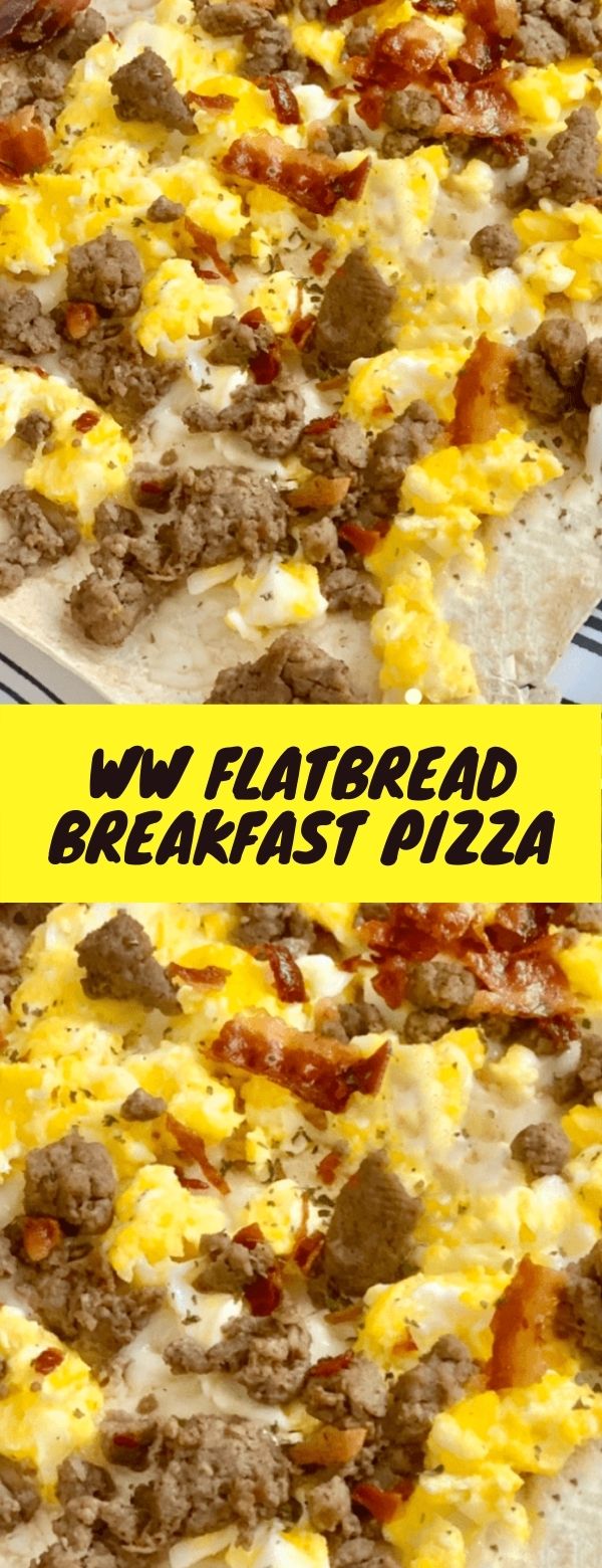 WW Flatbread Breakfast Pizza #ww #weightwatchers #flatbread #breakfast #pizza