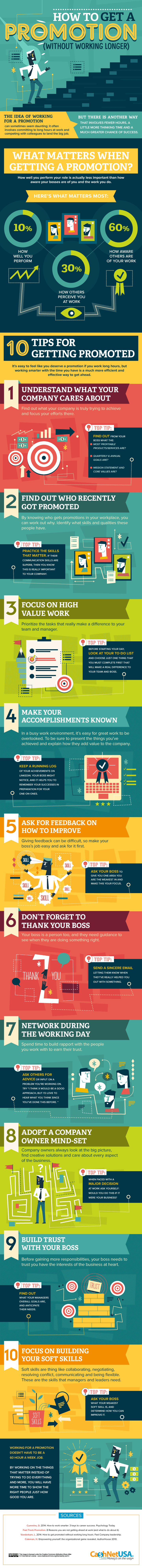 How to Get a Promotion (Without Working Longer) - #infographic
