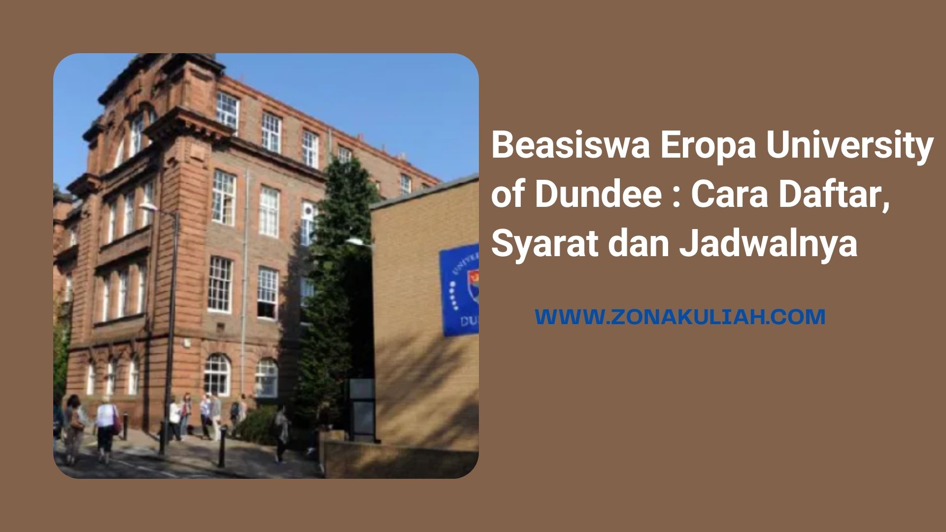 Beasiswa Eropa University of Dundee www.simplenews.me